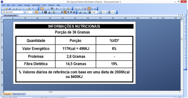 Como Imprimir Uma Tabela Nutricional Na Impressora De Etiquetas